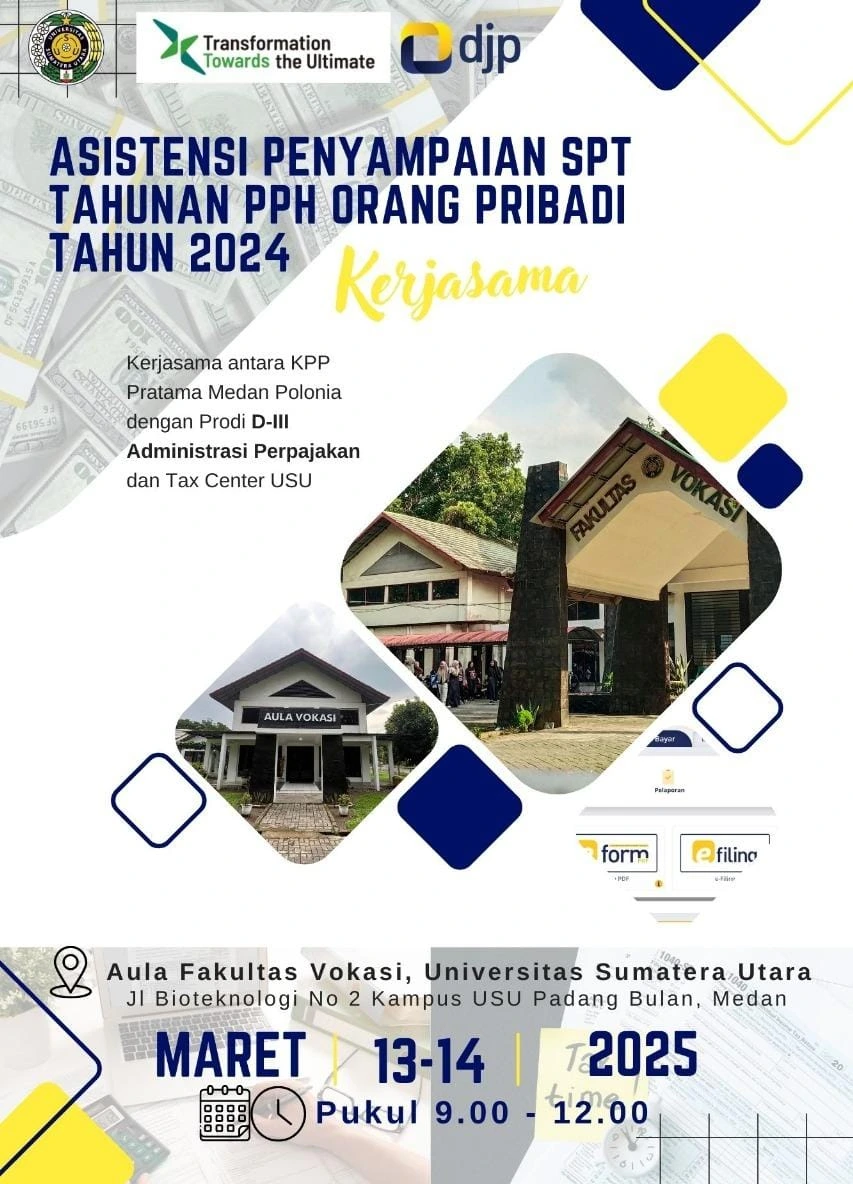 Asistensi Penyampaian SPT Tahunan PPH Orang Pribadi Tahun 2024 Program Studi D3 Administrasi Perpajakan